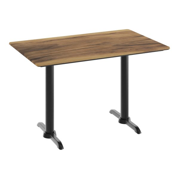 30" x 48" Commercial Seamless Surface Tabletop with Table Height Dual T Bases