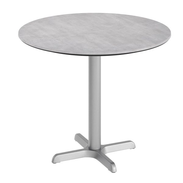 31.5" Round All-Weather Seamless Surface Tabletop with Crisscross Base