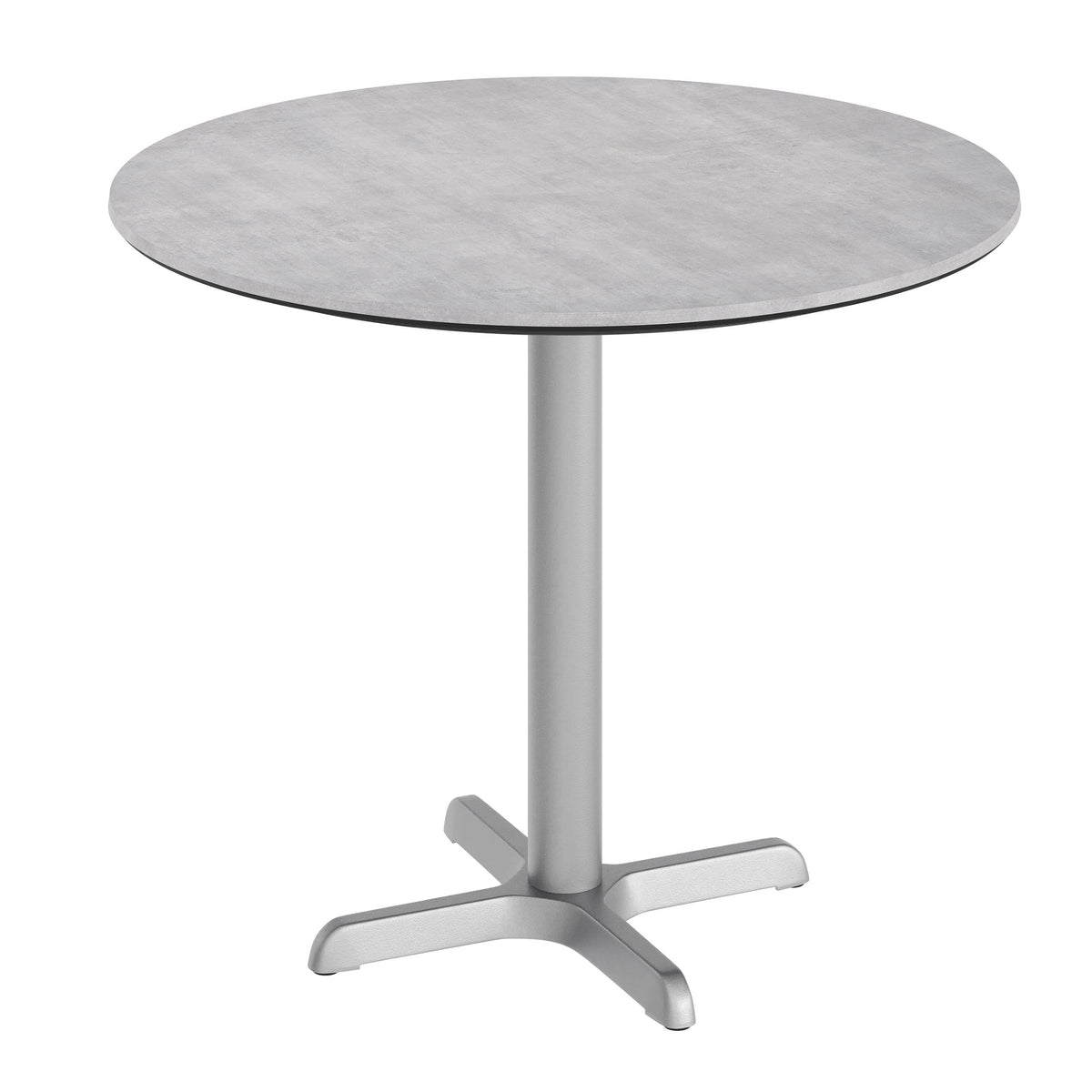 31.5" Round All-Weather Seamless Surface Tabletop with Crisscross Base