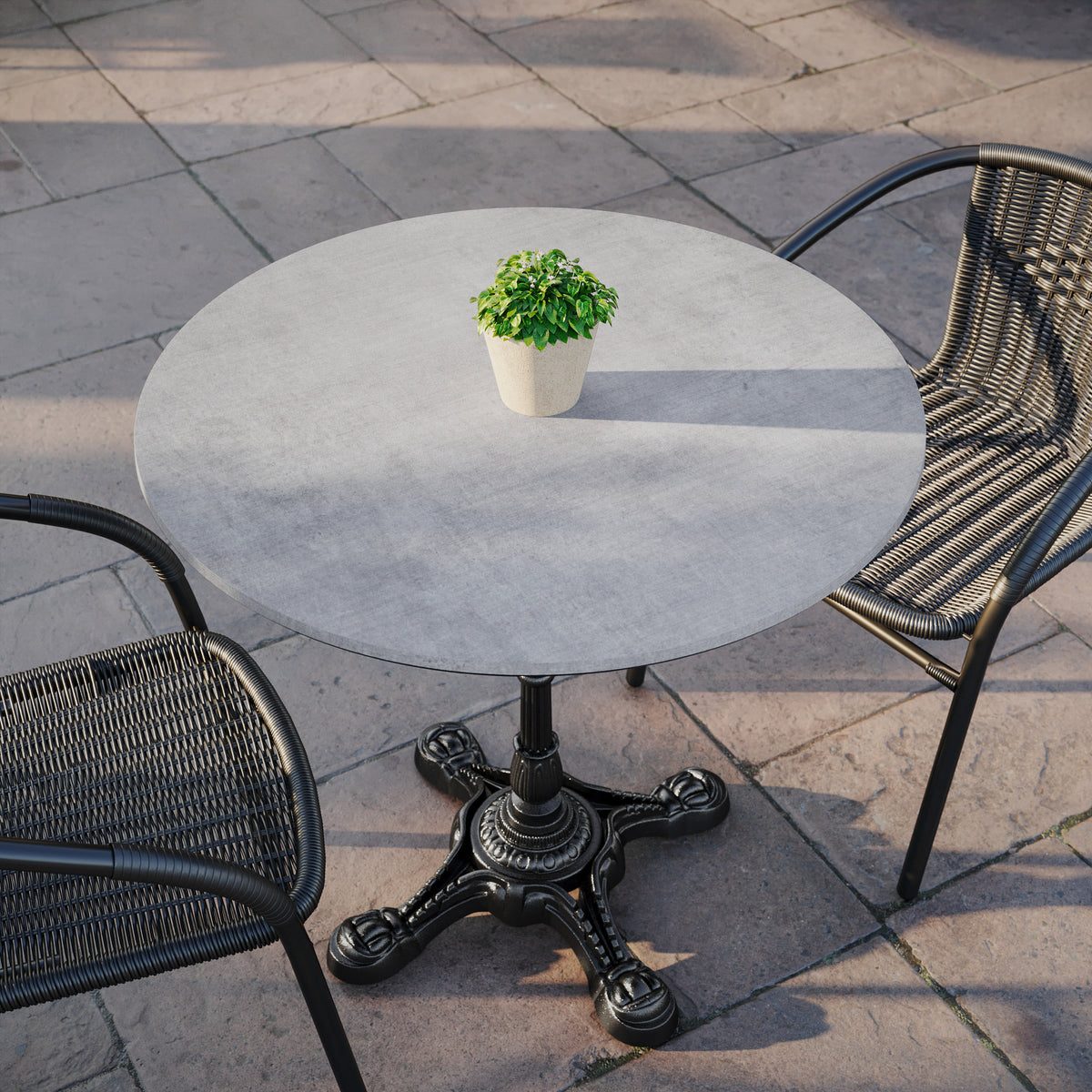 31.5" Round Seamless Surface Technology Scratch and Stain Resistant Tabletop - Image 2