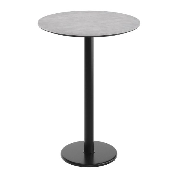 31.5" Round Commercial Seamless Surface Tabletop with Bar Height Base