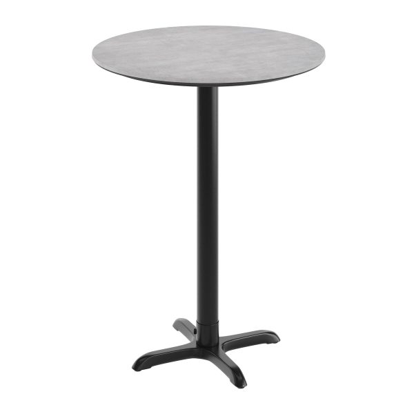 31.5" Round Commercial Seamless Surface Tabletop with Bar Height Crisscross Base