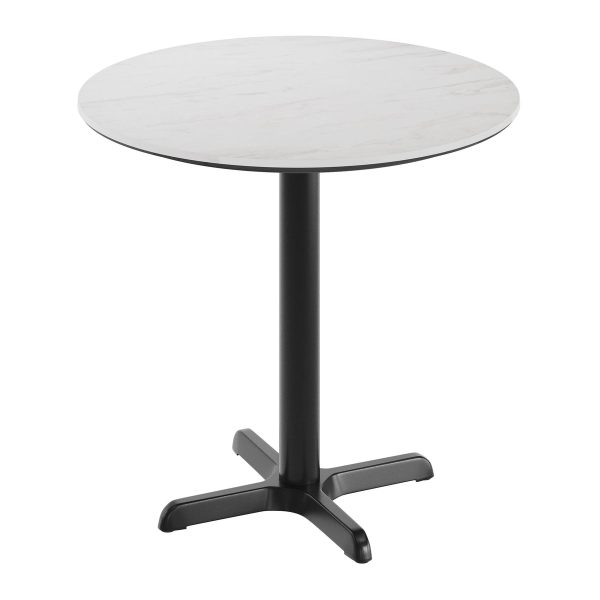 31.5" Round Seamless Surface Tabletop with Table Height Crisscross Base