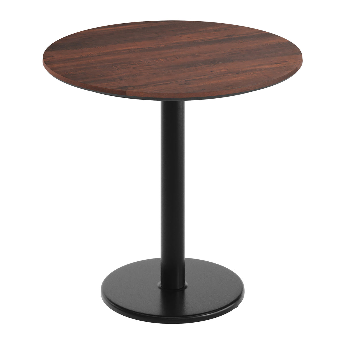 31.5" Round Commercial Seamless Surface Tabletop with Table Height Base