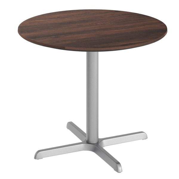 36" Round Commercial All-Weather Seamless Surface Tabletop with Crisscross Base