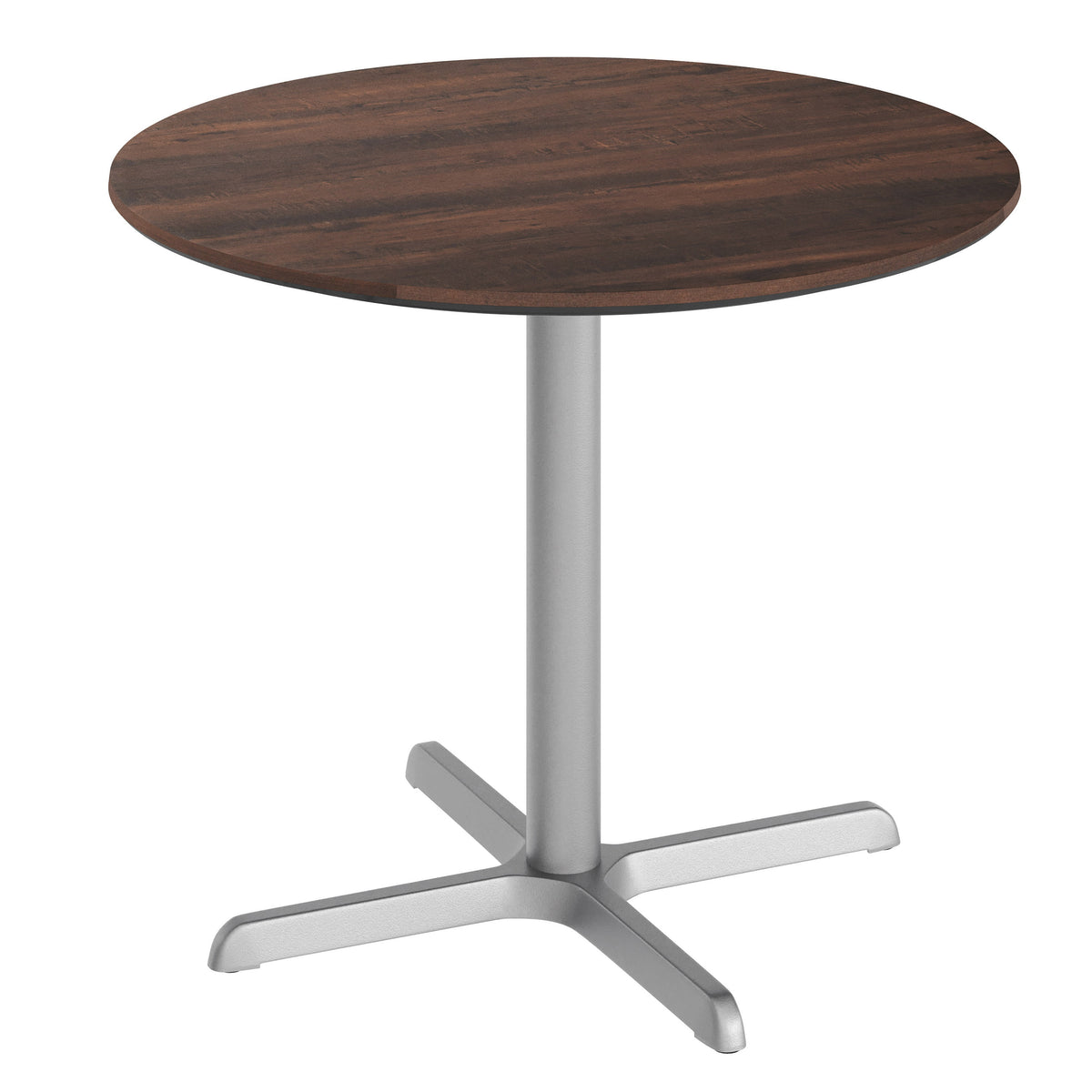 36" Round Commercial All-Weather Seamless Surface Tabletop with Crisscross Base