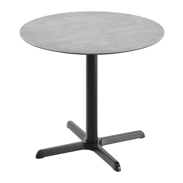 36" Round Commercial Seamless Surface Tabletop with Table Height Crisscross Base