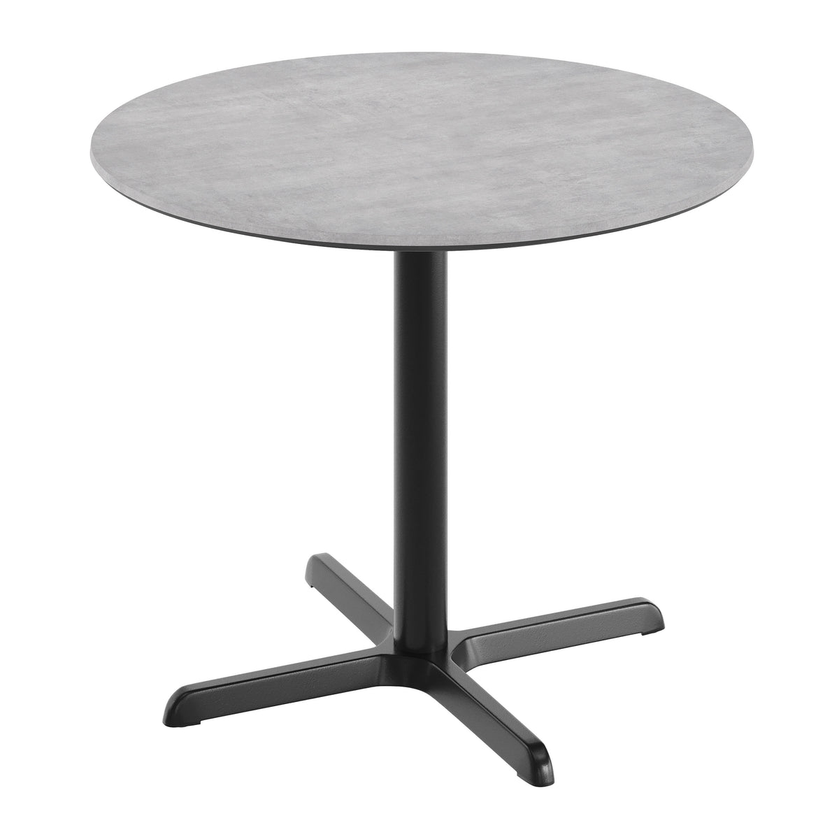 36" Round Commercial Seamless Surface Tabletop with Table Height Crisscross Base