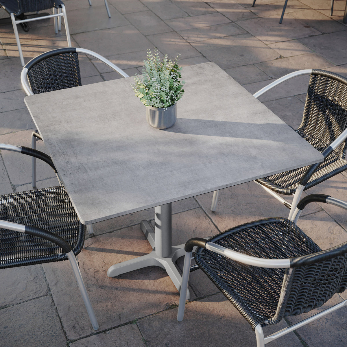 36" Square Seamless Surface Technology Scratch and Stain Resistant Tabletop - Image 2