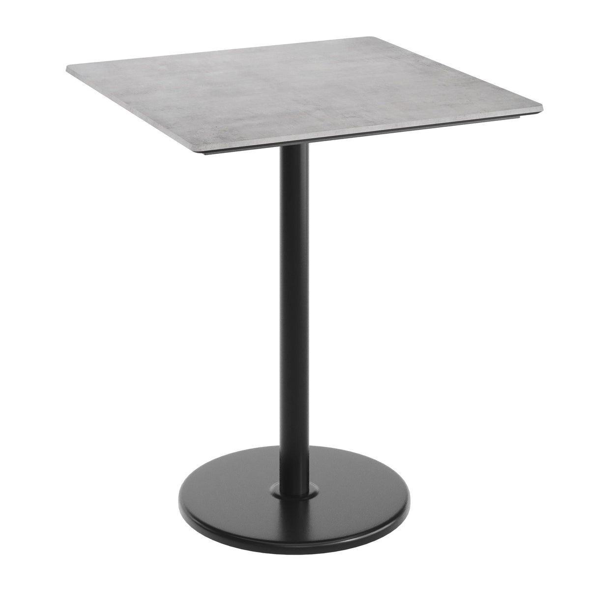 36" Square Commercial Seamless Surface Tabletop with Bar Height Base