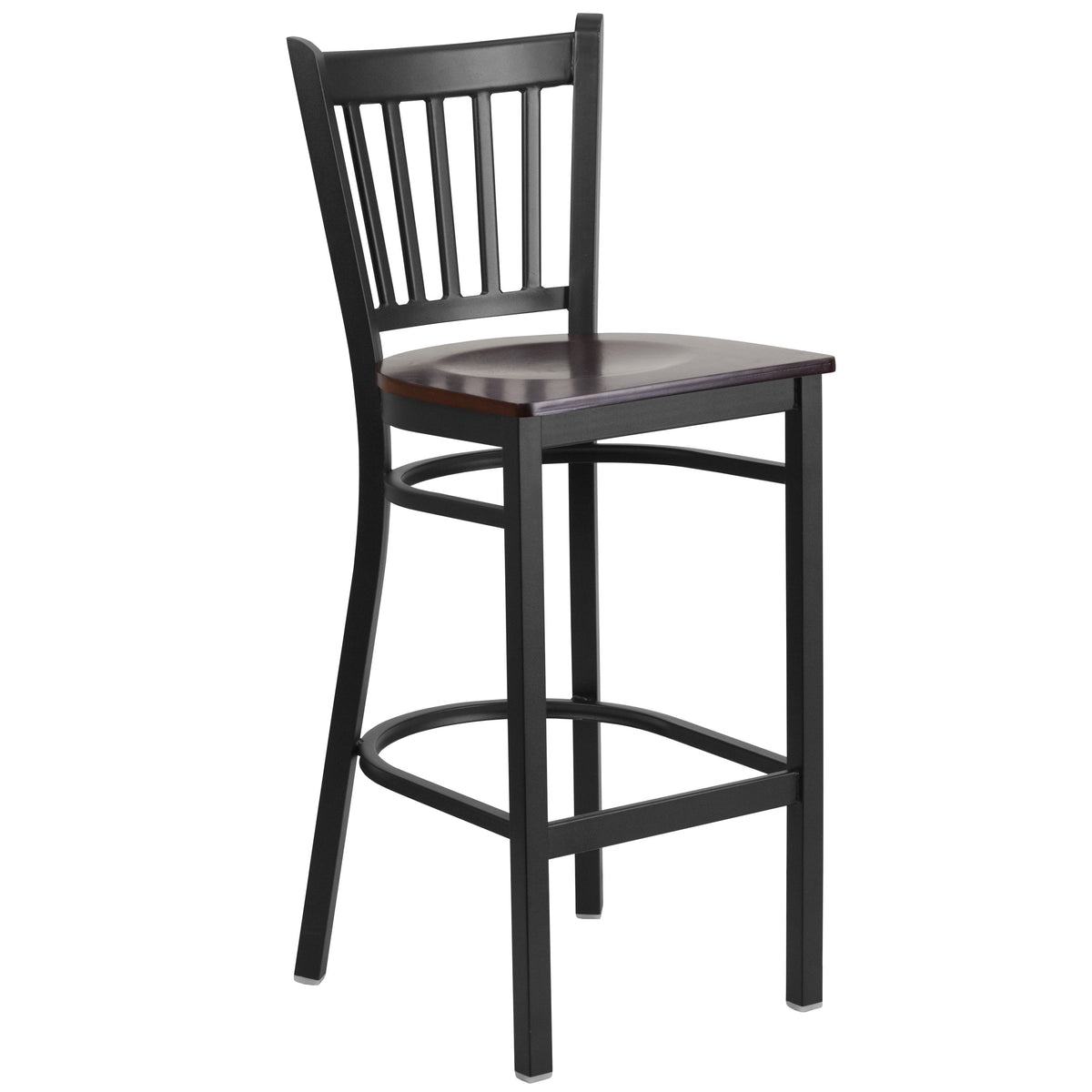 Vertical Back Metal Restaurant Barstool - Image 3