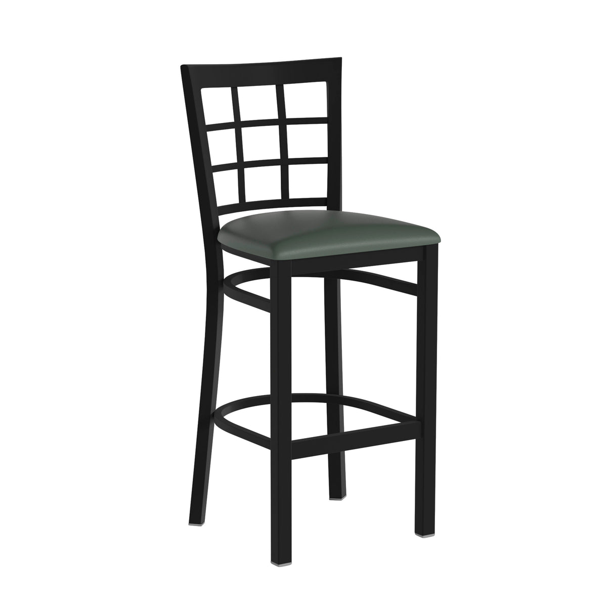 Window Back Metal Restaurant Barstool - Image 2