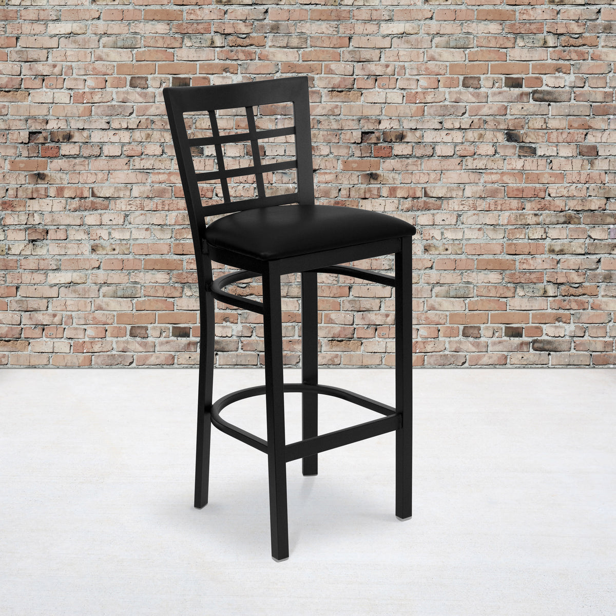 Window Back Metal Restaurant Barstool - Image 4