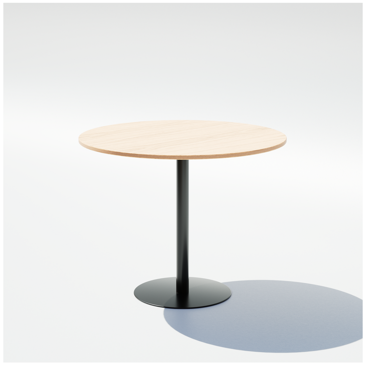 Pedestal Cafe Table - Wood Top - Image 2