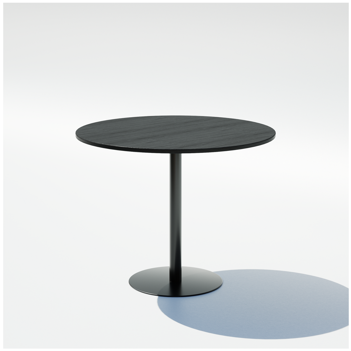 Pedestal Cafe Table - Wood Top - Image 4
