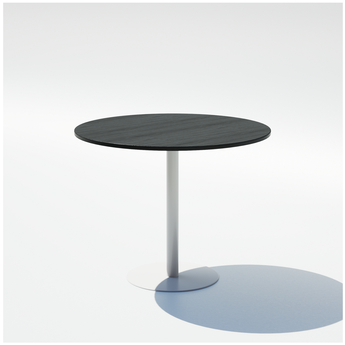 Pedestal Cafe Table - Wood Top - Image 3