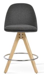 sohoConcept Avanos Pyramid Wood Swivel Stool Counter & Bar