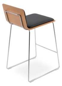 sohoConcept Corona Handle Back Wire Plywood Bar-counter