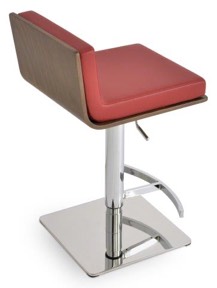 sohoConcept Dallas-pl Piston Stool (t) Footrest Square Base