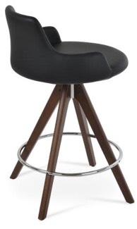 sohoConcept Dervish Pyramid Wood Counter&bar Swivel Stool