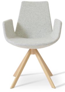 sohoConcept Eiffel Sword Swivel Dining Armchair