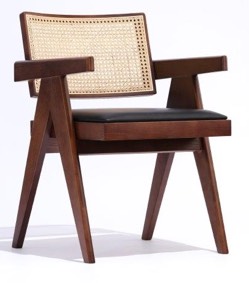 sohoConcept Pierre J. Arm. Soft Seat & Back Natural Cane
