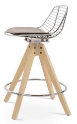 sohoConcept Tiger Mini Pyramid Wood Swivel Stool Counter & Bar