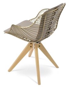 sohoConcept Zebra Pyramid Wood Armchair (swivel)